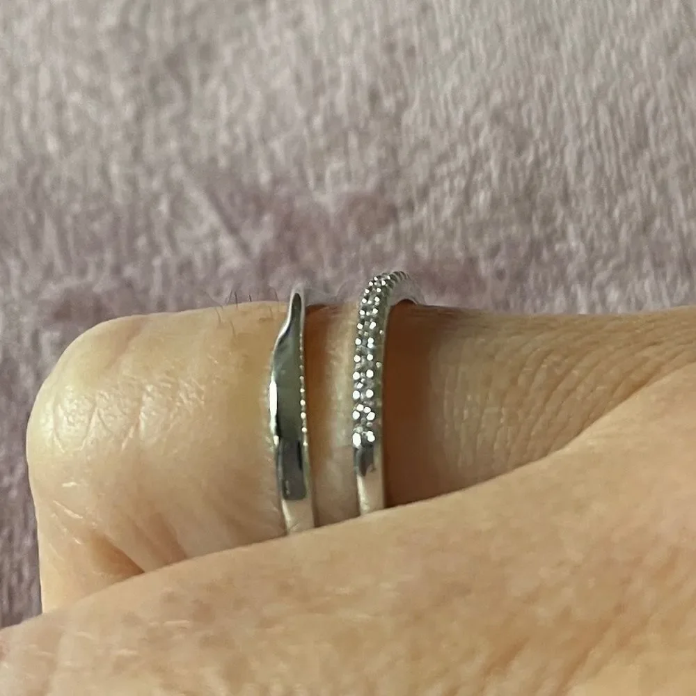 The Twist and Bling Duo Ring in 925 silver